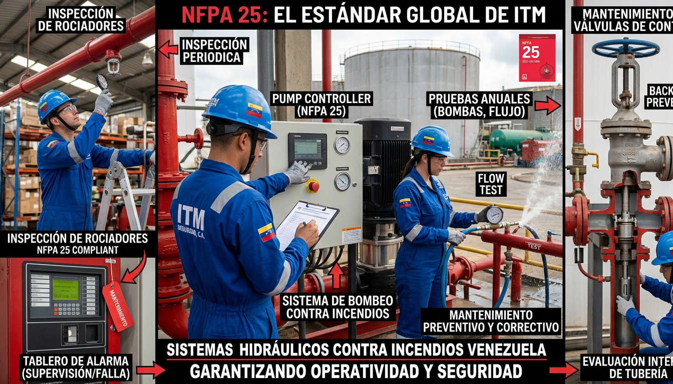 NFPA 25 mantenimiento sistemas contra incendios Venezuela
